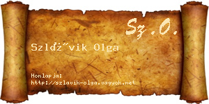 Szlávik Olga névjegykártya